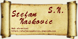 Stefan Nasković vizit kartica
